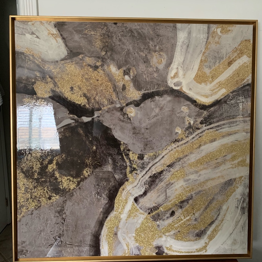 Sparkling Gold Stone Canvas